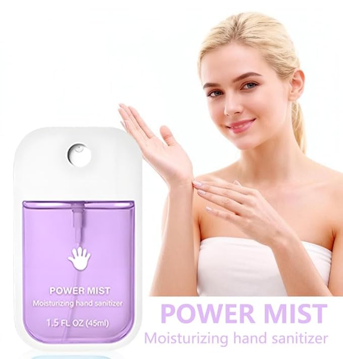 6PCS Hand Sanitizer Spray Pocket Power Mist Hydrating Hand Sanitizers Spray Travel Size Portable Hand Sanitizer Multi-Flavor for Adults and Kids