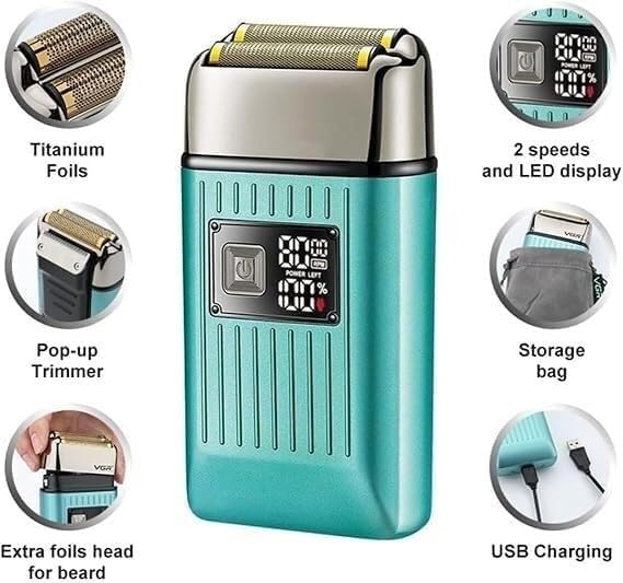 Electric Shavers for Bald Men Electric Shaver Professional Razor Beard Trimmer Shaving Machine Waterproof Rechargeable Foil Shaver