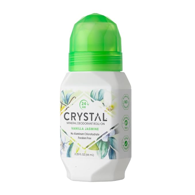 Crystal Mineral Deodorant Roll-On Vanilla Jasmine 2.25 oz (Pack of 4)