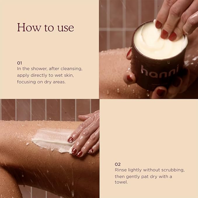 HANNI Splash Salve Body Mask In-Shower Moisturizer with Coconut Jojoba Shea Butter &amp Glycerin Deep Conditioning for All Skin Types 250 mL / 8.8 oz (Pack of 2)
