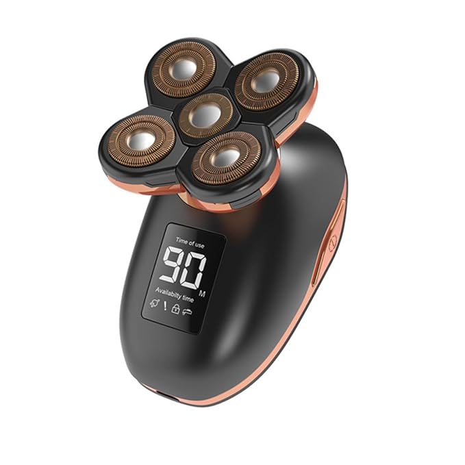 1pc Five-headed Rechargeable Shaver Self-service for Men Material Design Boyfriend Dad Husband Black