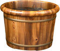 Natural Wooden Footbath BucketWooden Pedicure Basin Thicken Foot Bath Barrels Soaking Foot Tub Middle-Aged and Elderly Health Care Gift Women's Foot Tub Bath Tub for Women