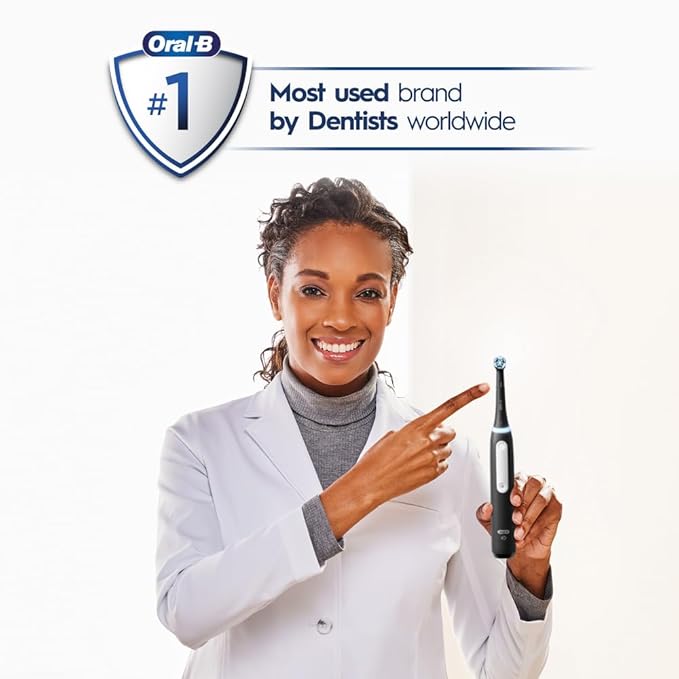 Oral-B Rechargeable Electric Toothbrush iO3 Clean &amp Protect 3 Cleaning Modes Visual Pressure Sensor to Protect Gums Blue