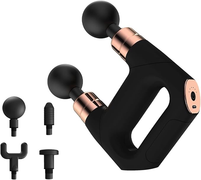 OUSIKA Handheld Electric Massager Double Head Massage Gun Electric Fascia Gun Deep Tissue Neck Body Back Muscle Massager for Fitness Relaxation Health Care Fitness and Relaxation Equipment Massager (