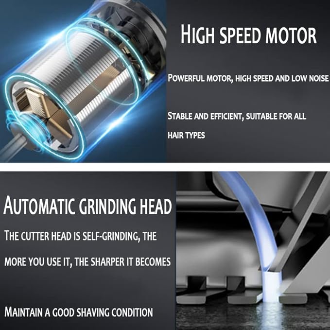 Electric Razor for Men 7-blade Rechargeable Electric Shaver For Men 5 In 1 Groomer Face Body Beard Hair Trimmer Electric Razor Bald Head Shaving Machine