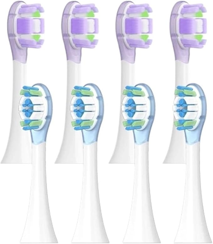 8PCS Replacement Brush HeadsCompatible for XIAOMI MIJIA MES609/610 Electric Toothbrush(8 PCS Purple)