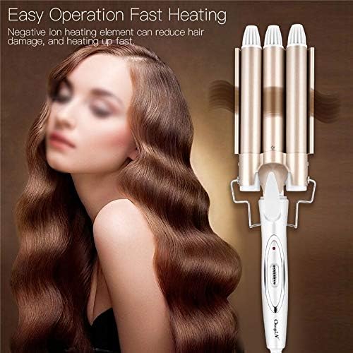Professional Hair Curling Ceramic Triple Barrel Electric Hair Curler Iron Rollers Pear Waving Waver Fast Styling Tools