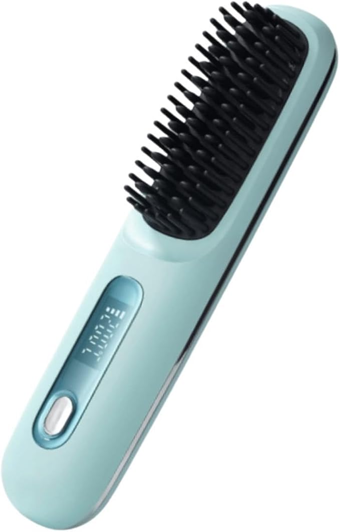 Protable Straightener Hair Brush Comb Fast Heating Hair Brush Anion Hair Straightener Comb for Travel Home Temperature Display