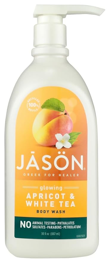 Jason Bath Care Apricot Satin Shower Body Washes 30 fl. oz. (a) - 2pc