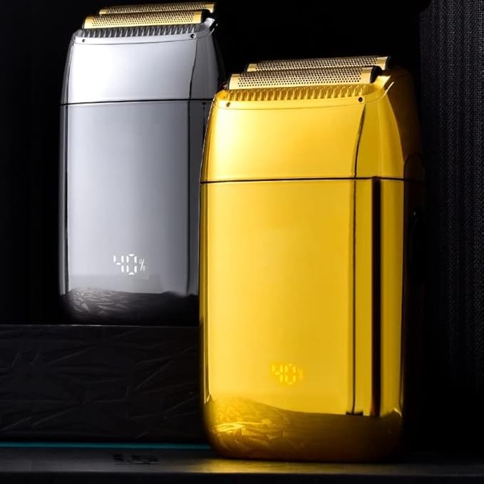 Men's Shaver Professional Metal Housing Shaving for Men Electric Razor Beard Rechargeable USB Charging Shaver Electric Shaving Machine Shave (Color : Gold)