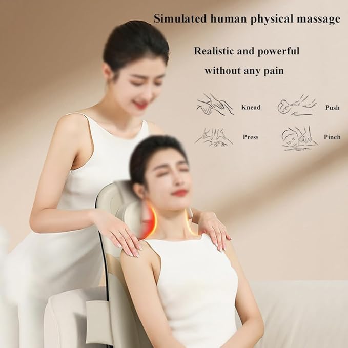Back Massager Chair CushionImitation Human Hand Massage Seat CushionWith Temperature-Sensing Hot CompressElectric Back Walking MassageRelieve FatigueFor ParentsAU