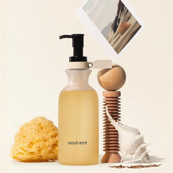 1PC Soulvent Perfumed Amino Acid Shower Gel Body Wash Purifying Cleansing Moisturizing &amp Nourishing Skin Relieving Dryness with Long Lasting Scent (Tea)