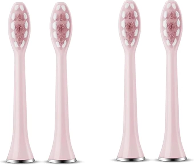 Electric Toothbrush Accessories Replacement Heads(4 Pink Brush Head)