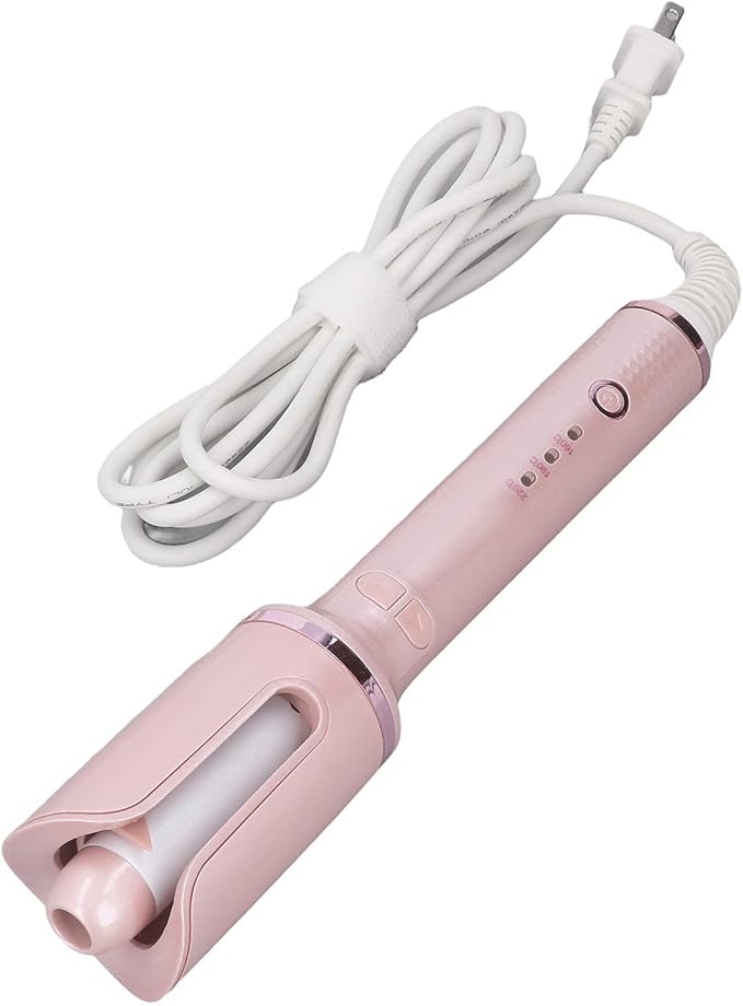 Generic Negative Ion Hair Curler 54W 3 Levels Temperature Adjustment Auto Shut Off Hair Curling Iron for Women Pink