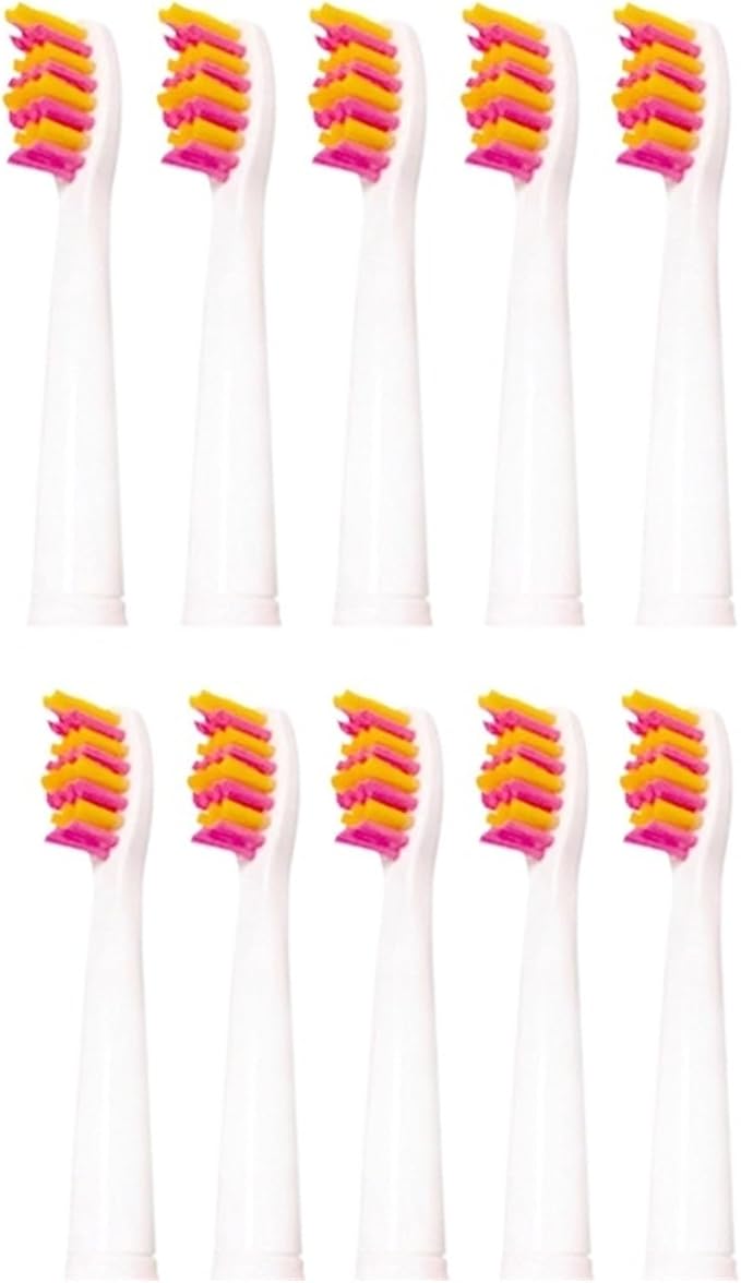 Tooth Brush Head Electric Toothbrush Heads Replaceable for SG-507B/908/909/917/610/659/719/910/575/551/548(10pcs Pink)