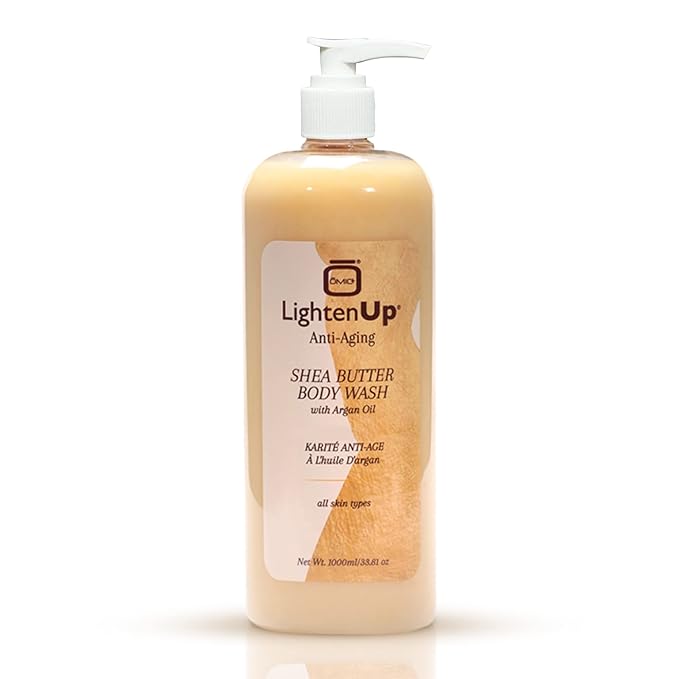 Omic LightenUp Anti-Aging Body Wash - 33.8 fl oz / 1000ml - Formulated to Bright and Soften Skin with Argan Oil and Shea Butter