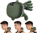psycat 4D Neck and Shoulder Heat Massager Wireless Portable Neck Massager Relieves Muscle Pain Simulates Deep Tissue Massage of Human Hand for Home Office