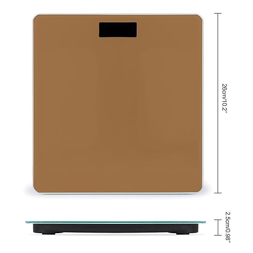 Men's Fashion Automatic Switch Digital Bathroom Weighing Scale Smart Scale Brown