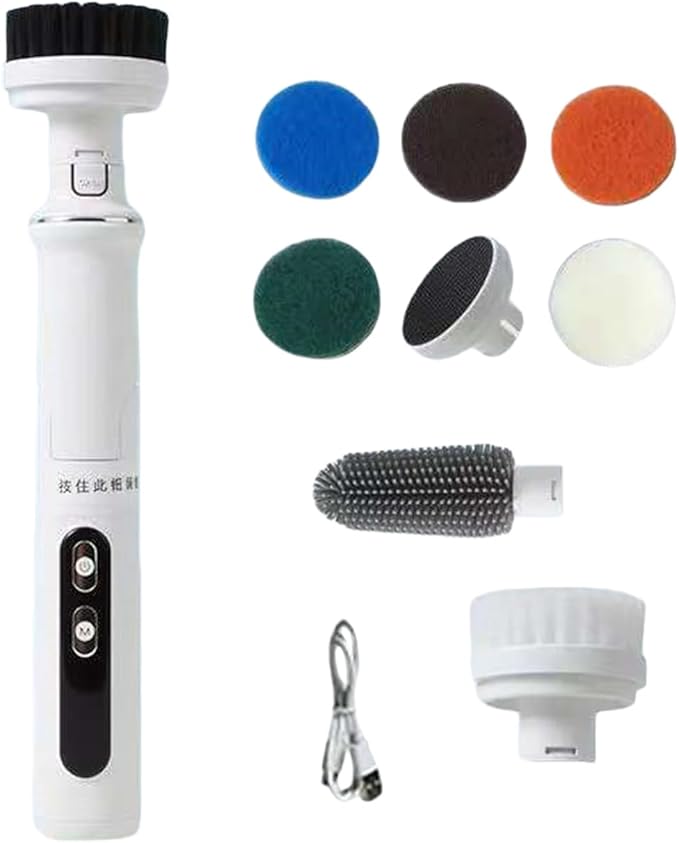 Cordless Automatic Rotation Tool Featuring Multiple Brush Head for Efficient Electric Brush