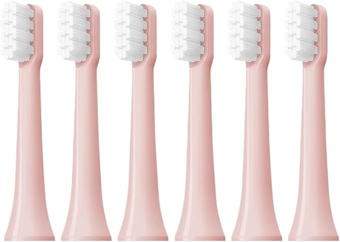 Adaptive Electric Toothbrush Head Compatible Sonic T100 Replacement Brush MES603 Soft Bristle Universal(T100-PK-6Pcs)