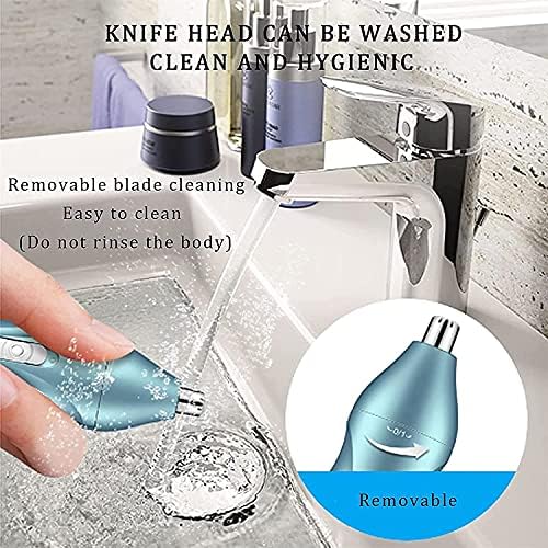 Ear and Nose Hair Trimmer for Men Portable Nose Trimmer for Men Stainless Steel Blade Safe and Painless USB Rechargeable