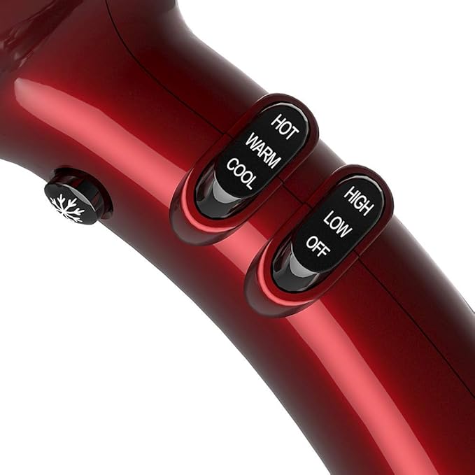 BERTA 1875W Powerful Negative Ions Hair Dryer Ceramic Professional Far Infrared Blow Dryer 2 Speeds 3 Heating Settings (3 Attachments)
