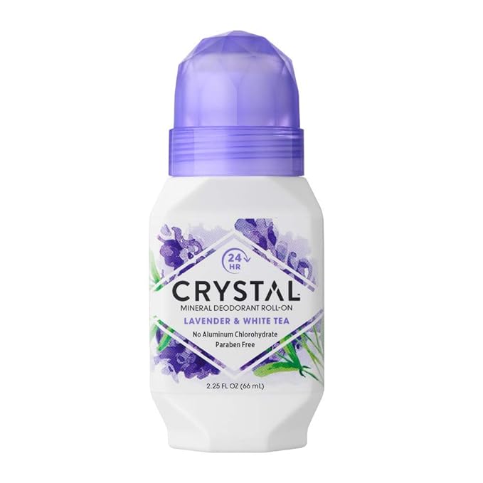 Crystal Mineral Deodorant Roll-On Lavender &amp White Tea 2.25 oz (Pack of 10)