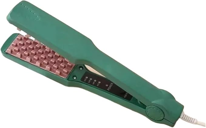 Professional 3D Grid Hair Crimper Volumizer - Ceramic Fluffy Corrugated Curler with 4 Temperature(3UK)