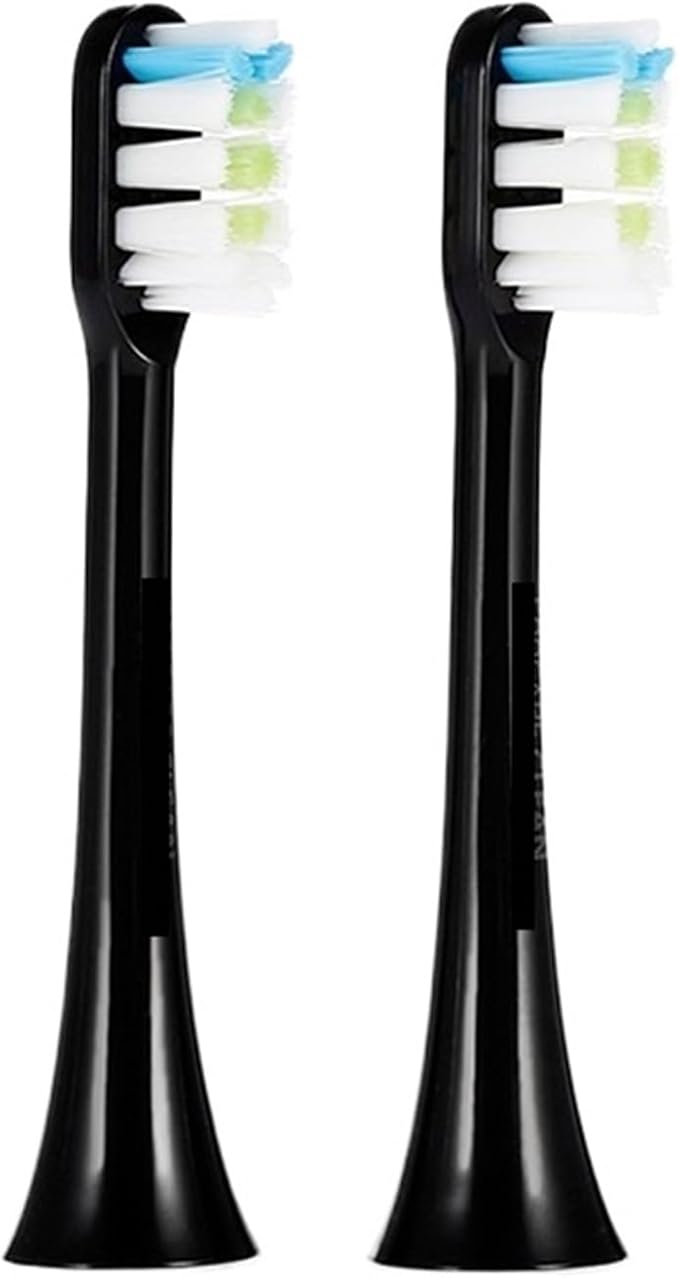 Compatible for SOOCAS Electric Toothbrush Heads Replacement X1 X3 X3U X5 Teeth Brush(Black 2 pcs)