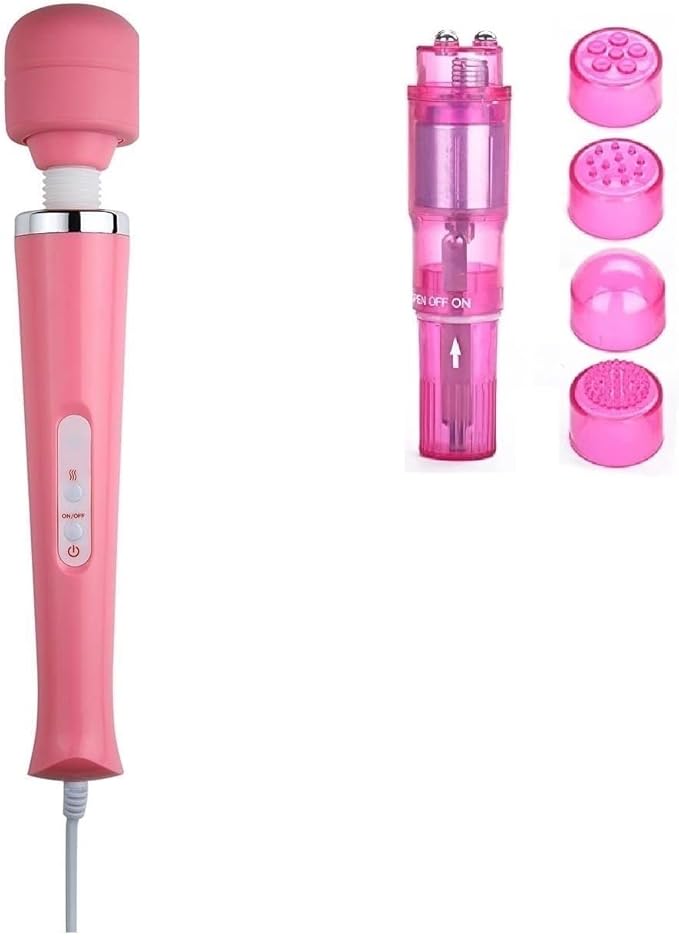 Power Massagers Tool Electric Foot Neck Back Hand Leg Arm Shoulder Massage Aches Sports Recovery for Women (Pink Big and Pocket Massager)