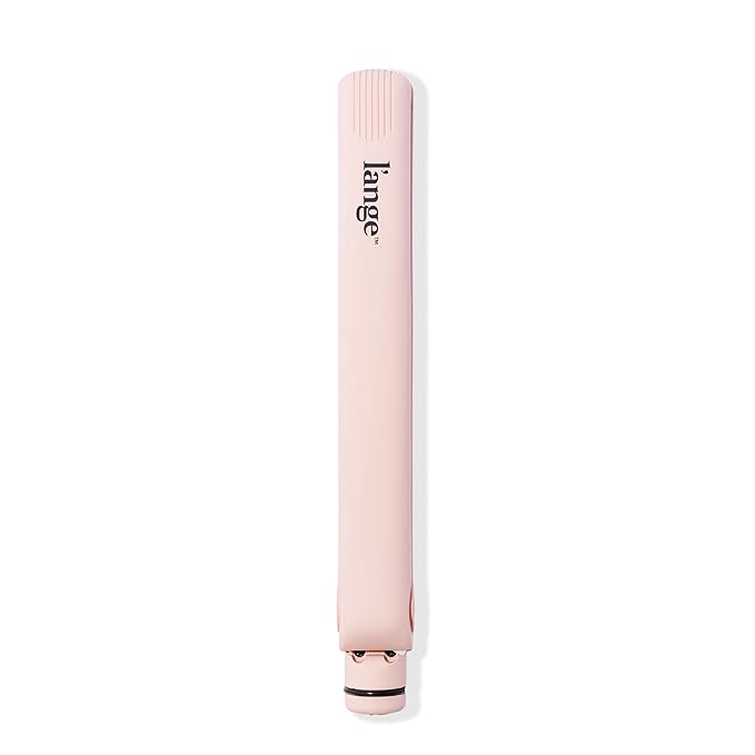 L'ANGE HAIR Aplatir Ceramic 1 Flat Iron | Adjustable Temp &amp Dual Voltage Hair Straightener | Tourmaline-Infused Plates for Smooth Frizz-Free Styling | 1 Inch Styling Tool (Blush)