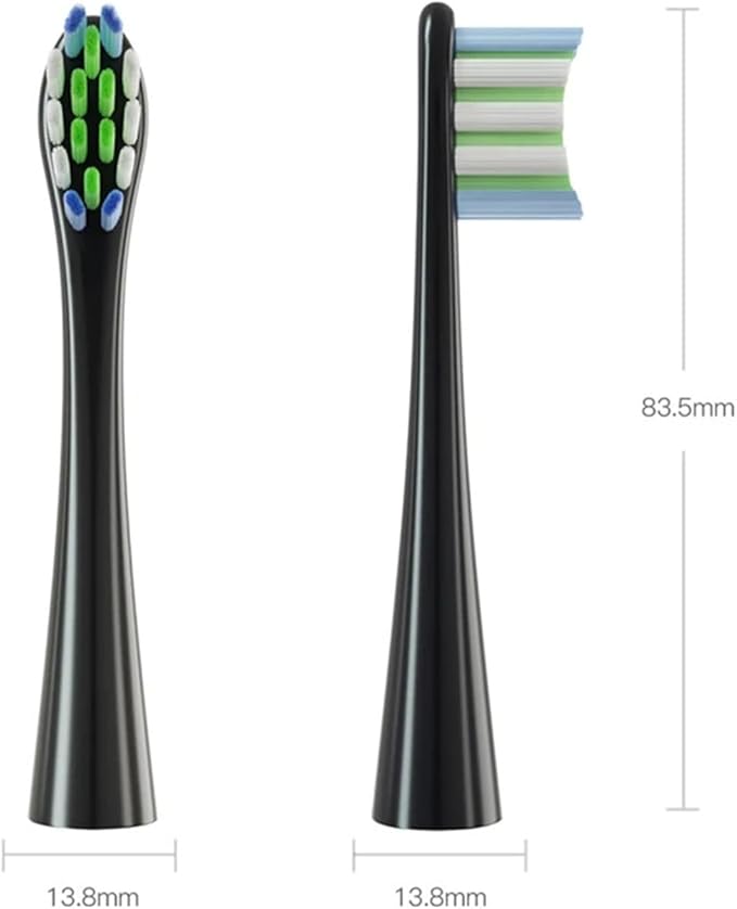 12PCS Replacement Brush Heads Compatible for Oclean X/X PRO/ Z1/ F1/ One/Air 2 /SE Sonic Electric Toothbrush Soft Bristle Nozzles(12pcs Black)