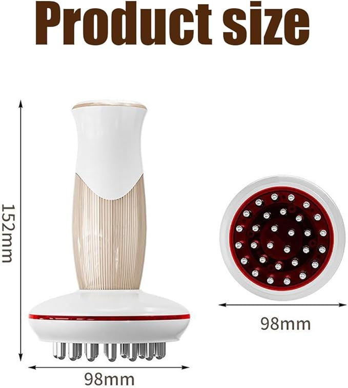 Heated Lymph Brush Beauty Brush Massager 4 in 1 Massager Anti Cellulite Massage Tool Machine with Heat and 20/30-Speed Vibration Massage Soothes Relaxes(30 Gears)