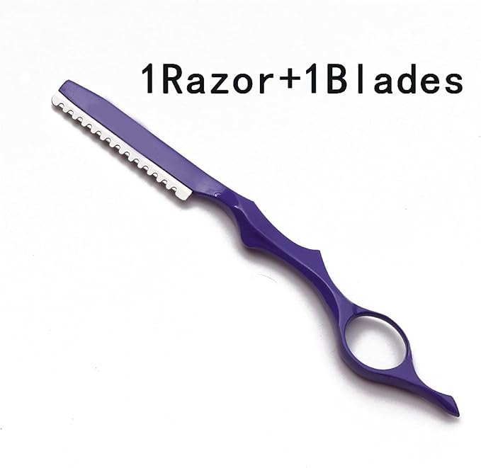 Professional Sharp Barber Blades Hair Razors Hair Cut Cutter Knife Slimming Styling Tool(E Add 1 Blade)