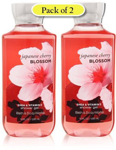 Bath &amp Body Works Shea Enriched Shower Gel Japanese Cherry Blossom 10 oz (Pack of 2)
