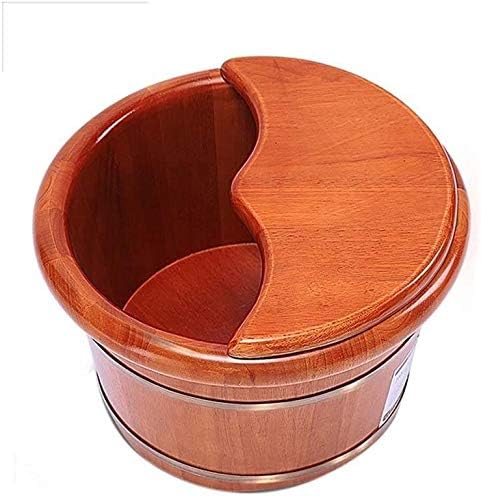 Foot Tub Wooden Foot Basin Household Gift Foot Soaker TubWooden Foot Soak Sauna Foot Tub Foot Basin Tub Bucket Massage Spa Sauna SoakFoot Bath Wooden Bucket Foot Spa Household Wash Basin Househ