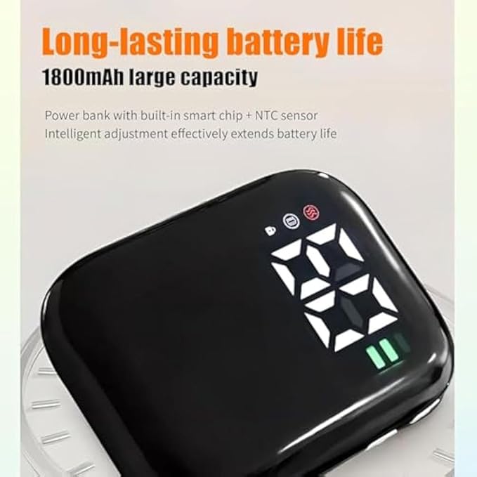 Belt Massager Lower Back Relief Portable Wireless Belt Adjustable Fit for Under Clothes Double Compression Zone Relaxation (White)