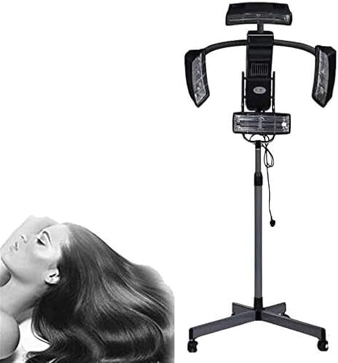 Salon Household Profession Heater Color Processor Stationary Wheel with Floor Hair Dryer Height-Adjustable Timer and Temperature Control Digital