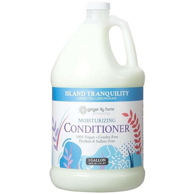 Ginger Lily Farms Botanicals Body Wash + Shampoo + Conditioner Bundle Island Tranquility 1 Gallon Each