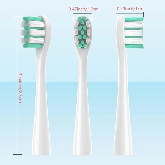 10/pcs Suitable Sonic Electric Toothbrush Heads Compatible for with Replacement Tooth Brush Bristles(Milky White)
