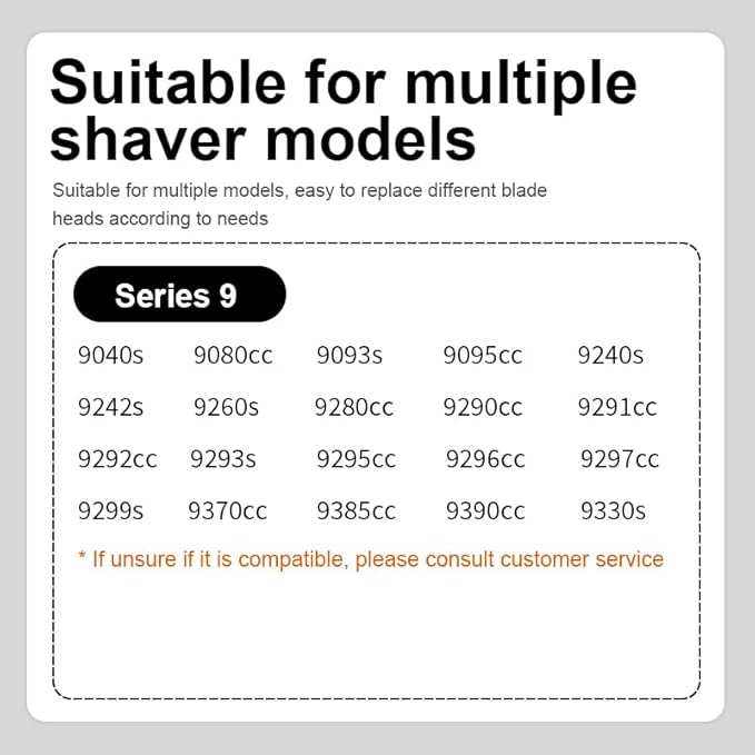 92S Replacement Shaver Head Compatible with Braun 9 Series Foil Shaver 9477cc9330s9465cc9460cc9419s9390cc9385cc