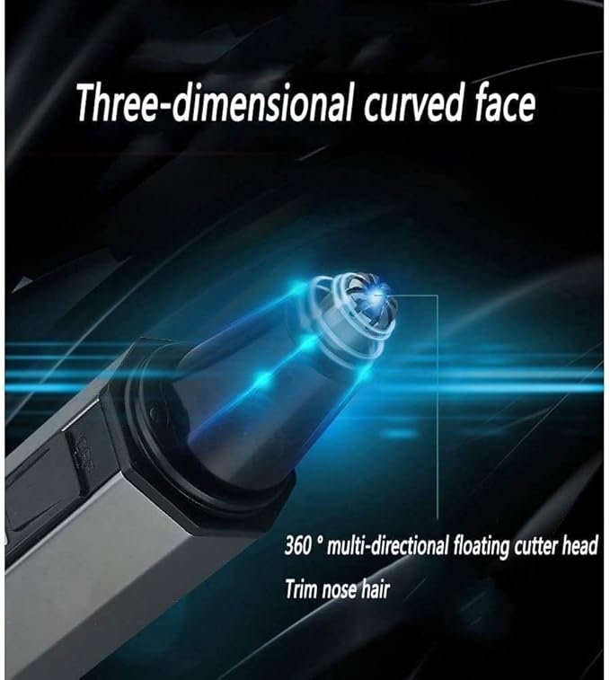 Nose Hair Trimmer for Men 2 in 1 Rechargeable Nose and Ear Trimmer Clipper Waterproof Eyebrow &amp Facial Hair Trimmer with Flashlight Easy to Use and Carry Easy Cleansing