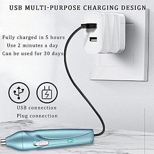 Ear and Nose Hair Trimmer for Men Portable Nose Trimmer for Men Stainless Steel Blade Safe and Painless USB Rechargeable