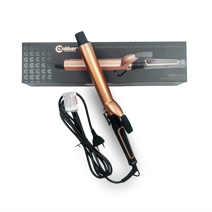 Caliber Professional Inno Heat Curling Iron Adjustable Temperature LED Display Rose Gold (1 inch (25mm))