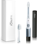 IONIC KISS IONPA DM Black Compact Ionic Power Electric Toothbrush with Travel Cap Brushing Timer 2 Modes 2 Soft Extended Filament Brush Heads Made in Japan KISS You Outdoor DM-011BK