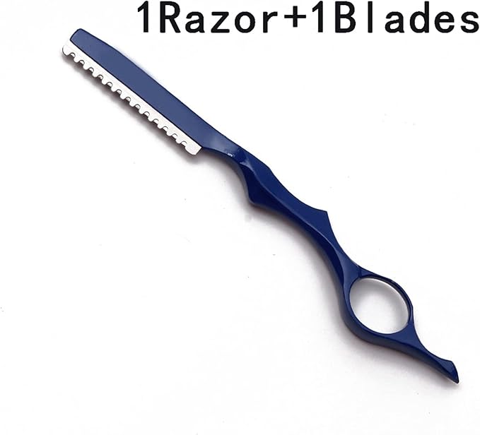 Professional Sharp Barber Blades Hair Razors Hair Cut Cutter Knife Slimming Styling Tool(B Add 1 Blade)