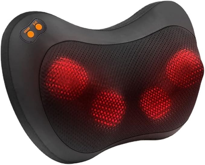 TOEWOE Back and Neck Massager with Deep Tissue Kneading Electric Back Massage Pillow Perfect for Back Neck Shoulders Legs Foot Body Muscle Pain Relief (Color : Black)