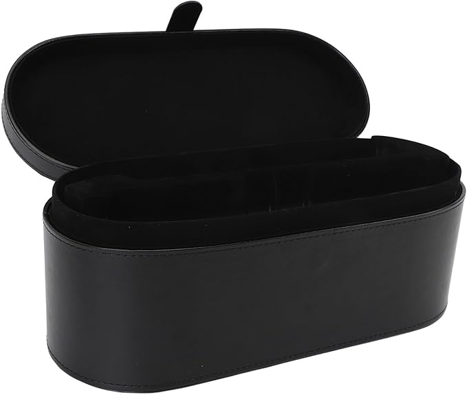 Hair Styling Tool Storage Bag Impact Proof PU Leather Portable Hair Dryer Carrying for Home Travel - Stylish Hair Tools Organizer (Style 1)