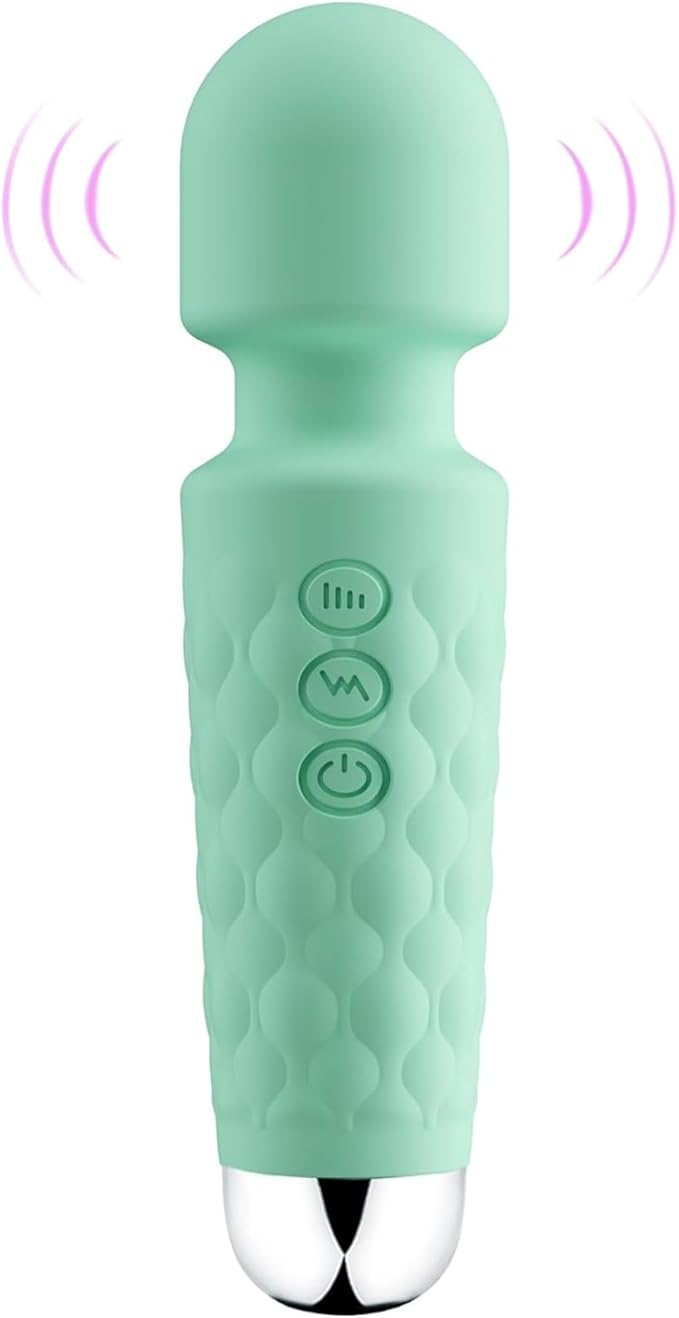 Rechargeable Handheld Massage Wand with Multiple ntensities and Soothing Heat UL24613