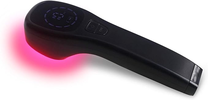 YJT Red Light Therapy Device for Pain Relief Joint and Muscle Pain Reliever Infrared Light with 650nm and 808nm (Two*808nm) (Black)